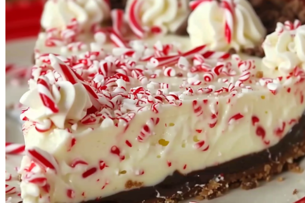 No-Bake Candy Cane Pie