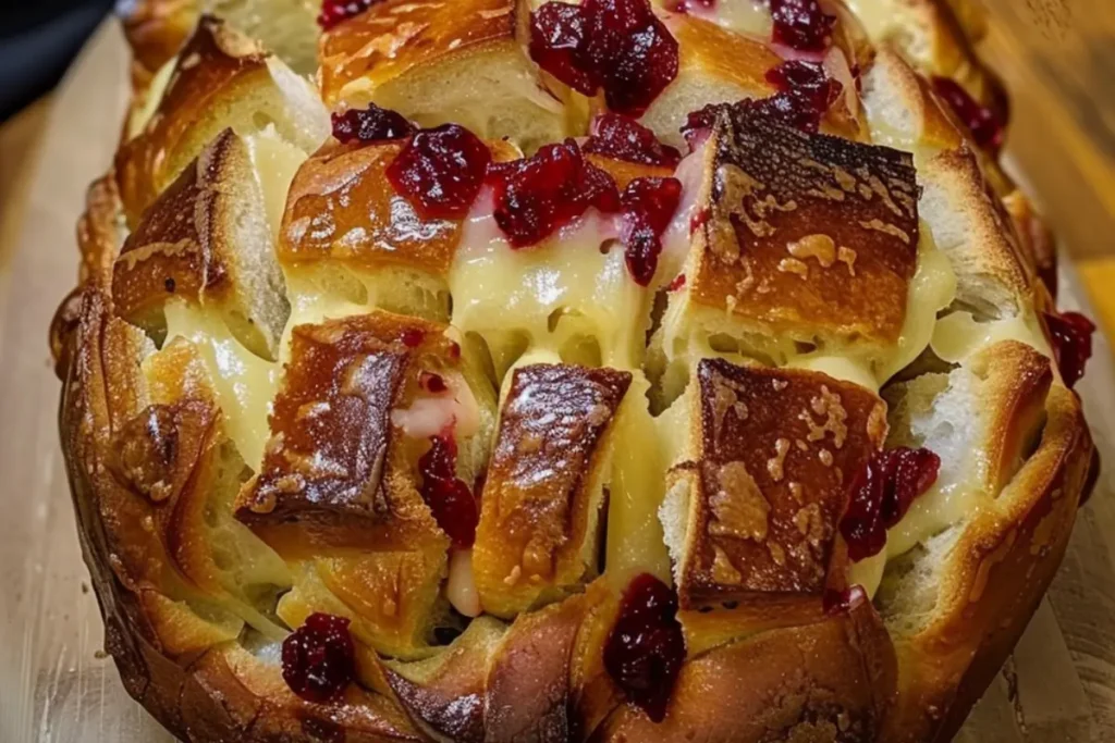 cranberry-brie-sourdough-pull-apart-bread