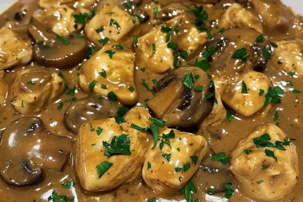 Creamy Chicken Mushroom Stroganoff