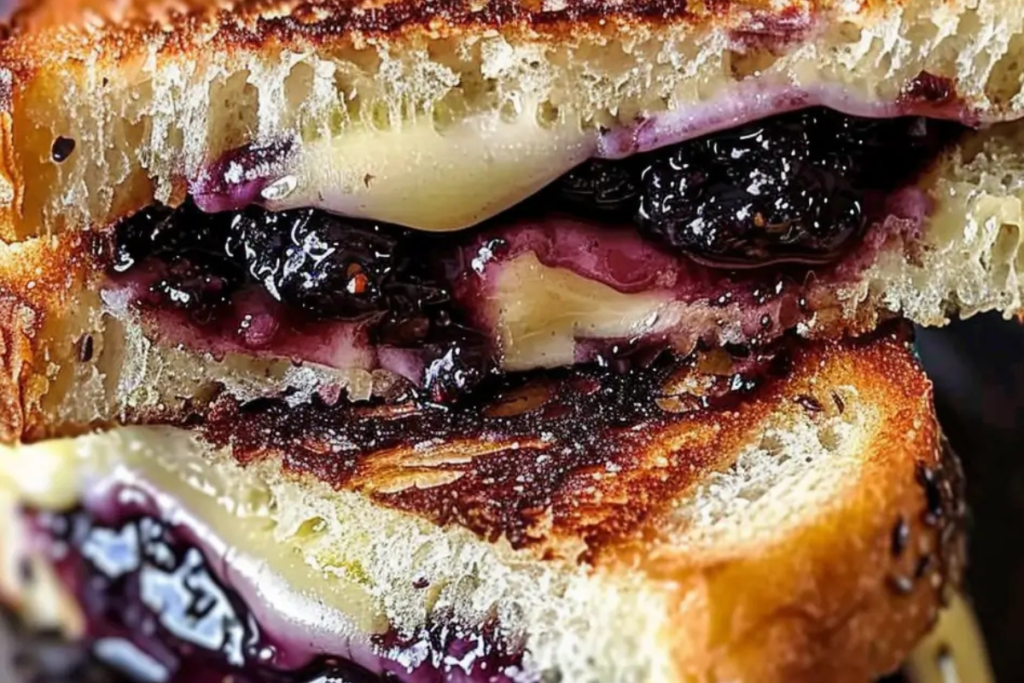 Blackberry Balsamic and Brie Grilled Cheese