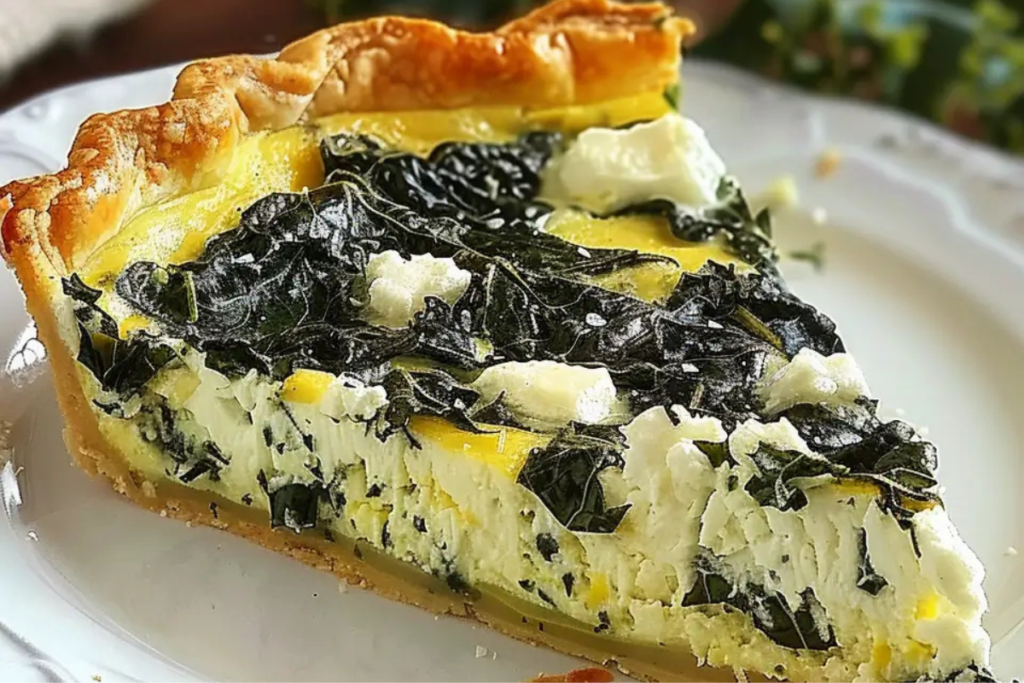 Kale and Goat Cheese Crustless Quiche