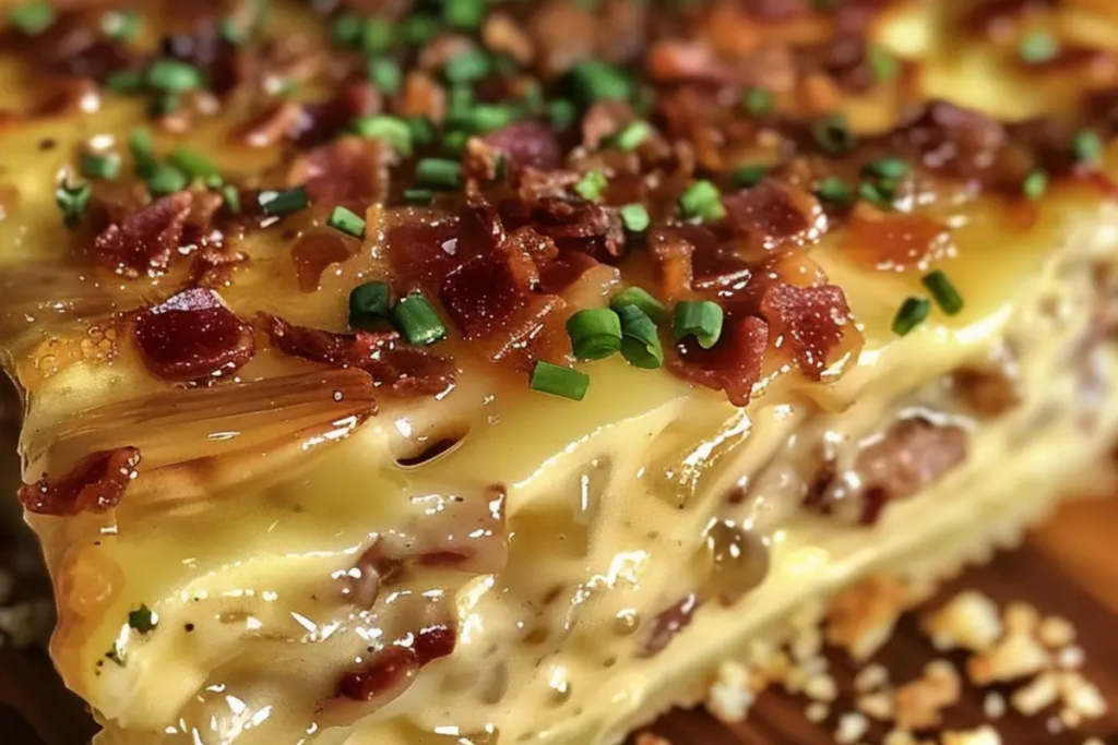 Caramelized Onion and Beef Bacon Quiche Recipe