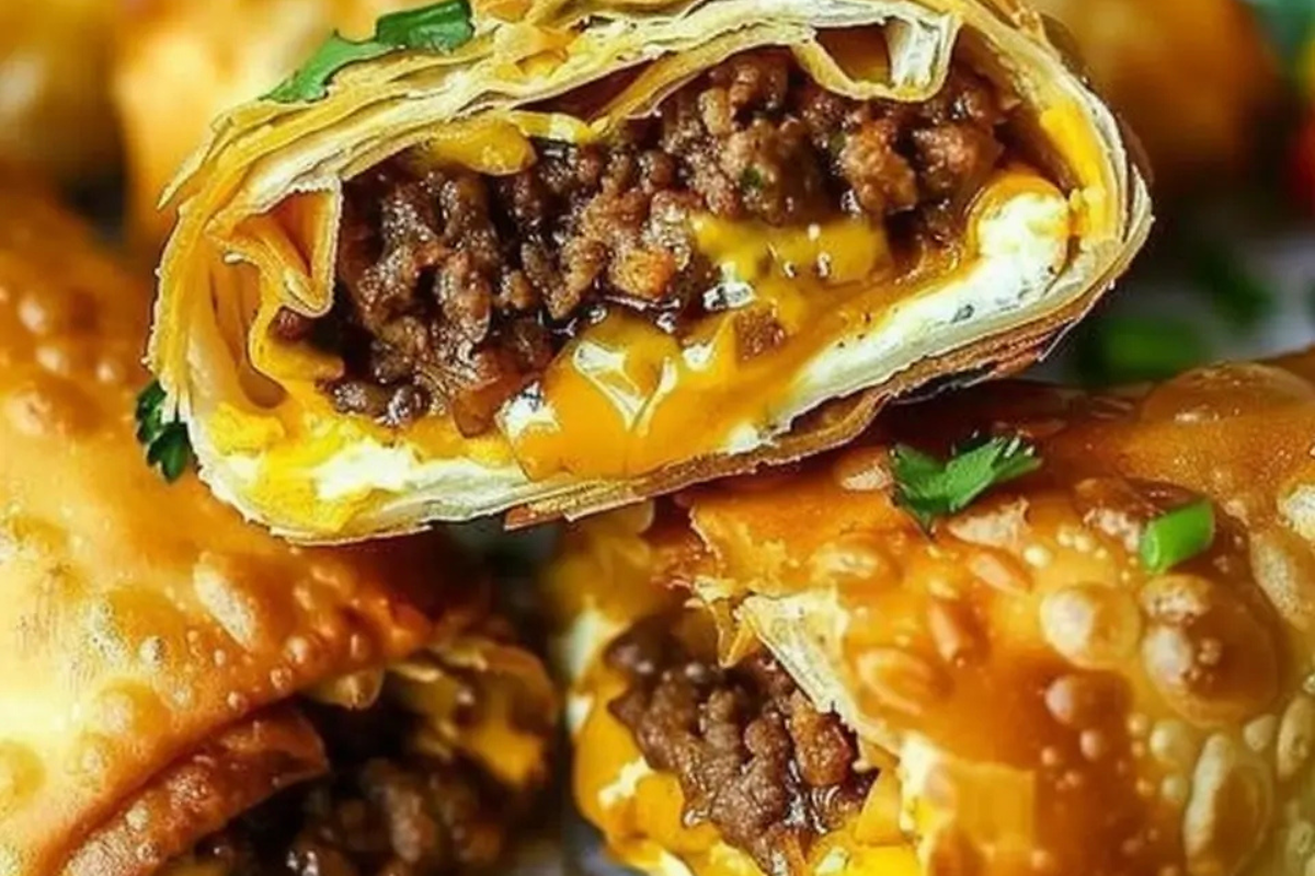 Cheeseburger Egg Rolls