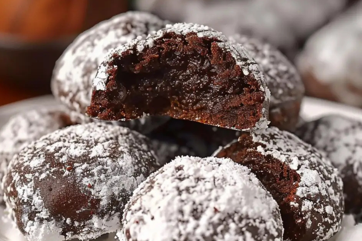 Double Chocolate Snowball Cookies